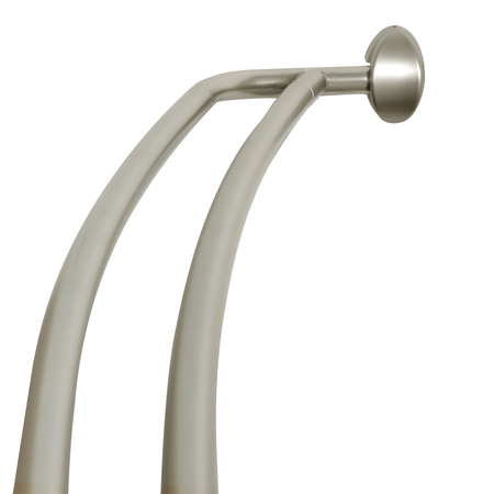 ZENNA HOME DOUBLE ALUMINUM CURVED ROD BRUSHED NICKEL E35604BN01